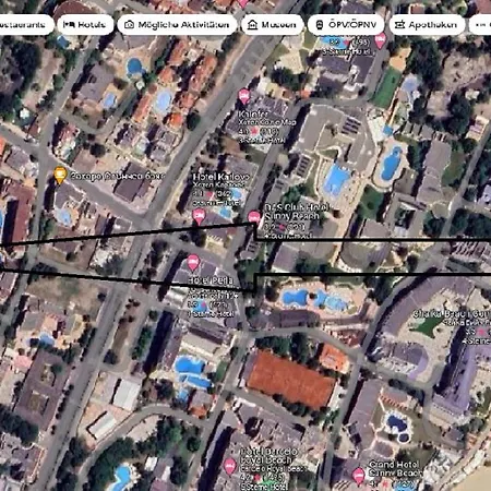 In Sunny Beach, Complex Sun Village, 80 Qm, 2 Bedrooms & Living Near To The Beach, Swimming Pool, Garden Апарт-отель Солнечный берег